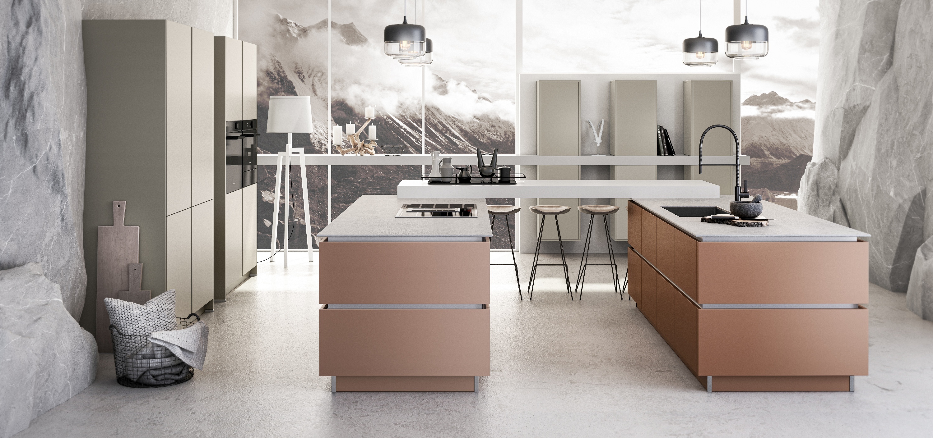 Artego Küche grifflos Starlight Bronze Champagner